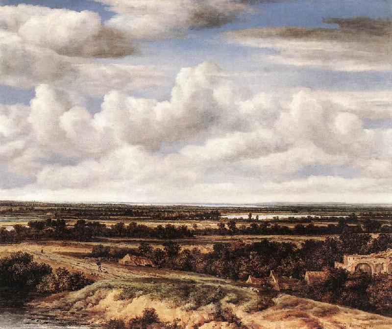 KONINCK, Philips Panorama View of Dunes and a River g Spain oil painting art